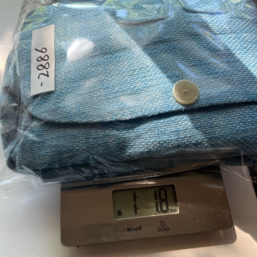 Talbots Womens Blazer Petite Sz 2 Tweed Linen Blend Preppy Blue Office Academia - Picture 10 of 10